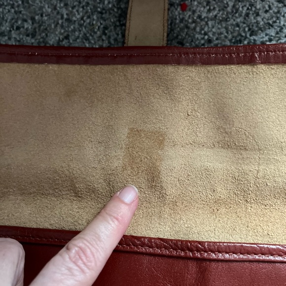 Vintage Elegant Brown Leather Clutch by David Merler for DAME - Picture 6 of 9